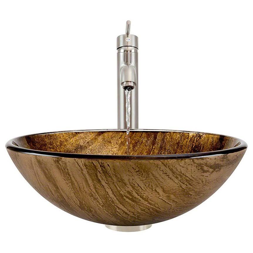 Brushed Nickel Vessel Faucet Ensemble T123240