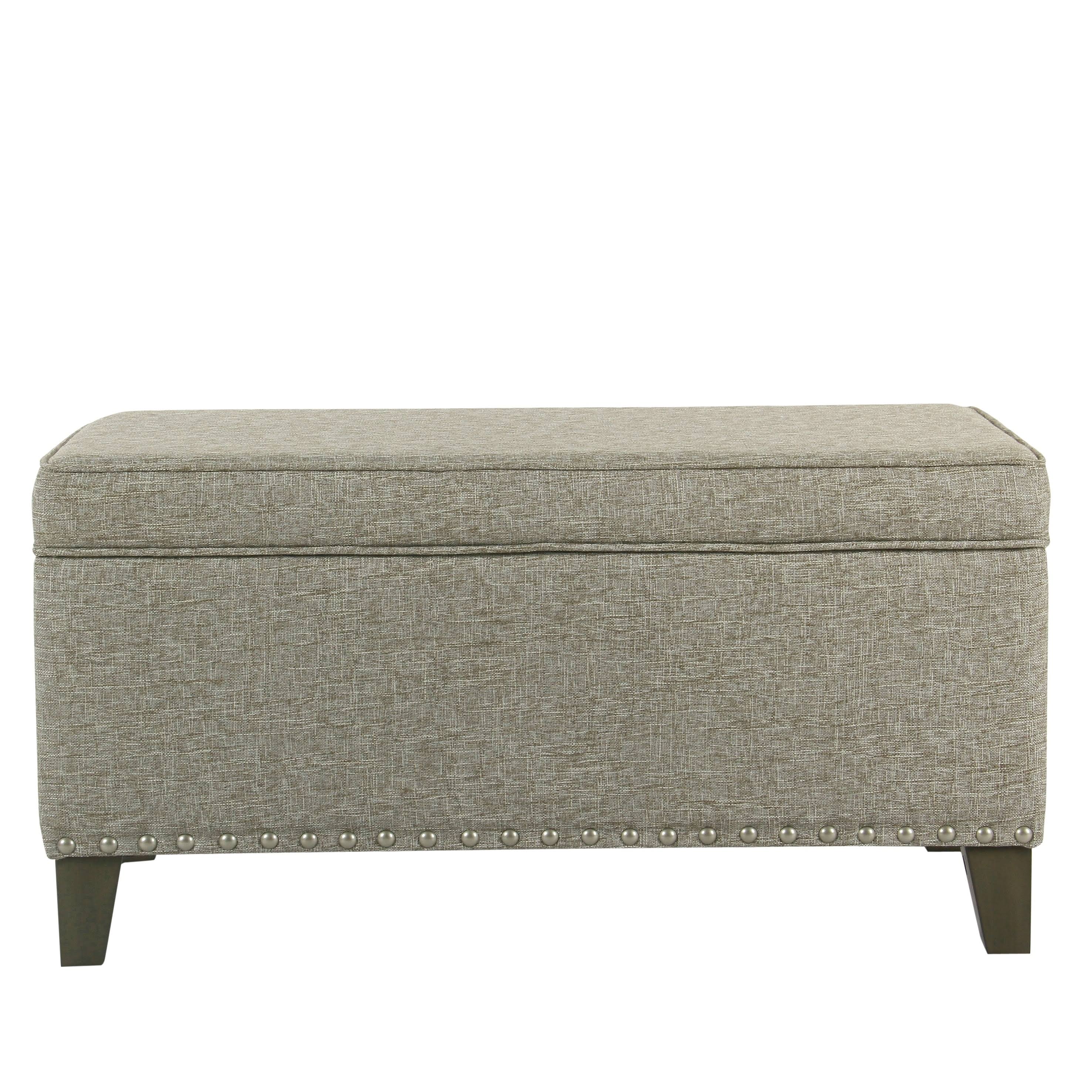 Large Storage Bench with Nailhead Trim B66596