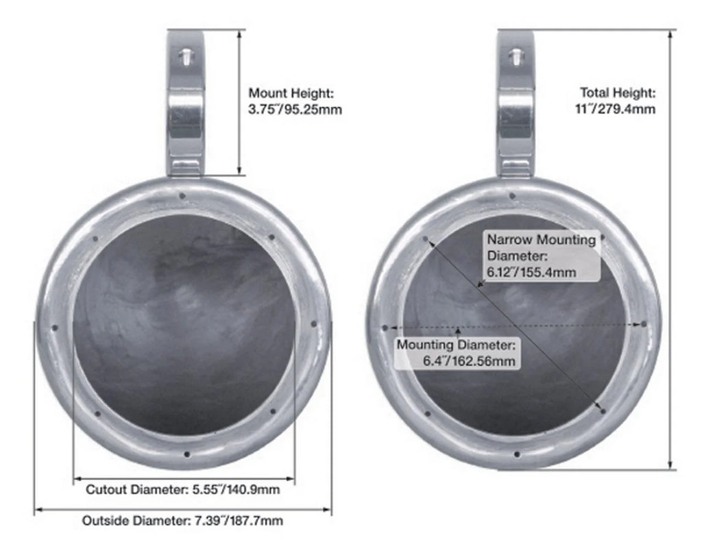 75 Watt RMS Marine 6.5" Tower Speakers in Black J7717