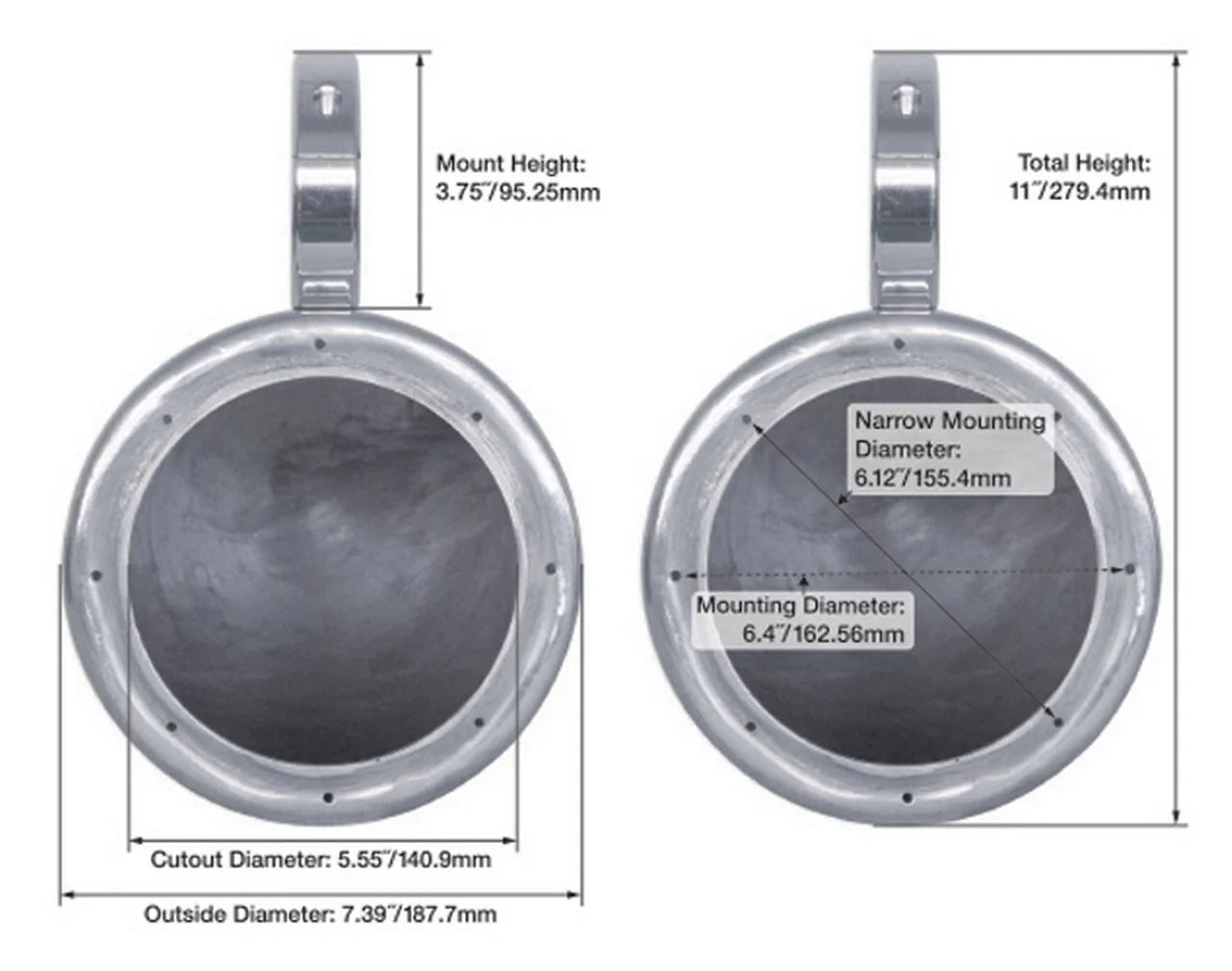 75 Watt RMS Marine 6.5" Tower Speakers in Black J7717