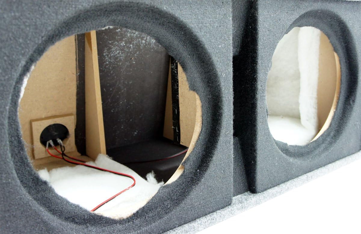 Car Rhythm Loaded Dual 12 Vented 1200W Sub Box Enclosure F887
