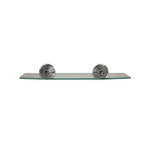 Polished Chrome 18 inch Glass Shelf N2354