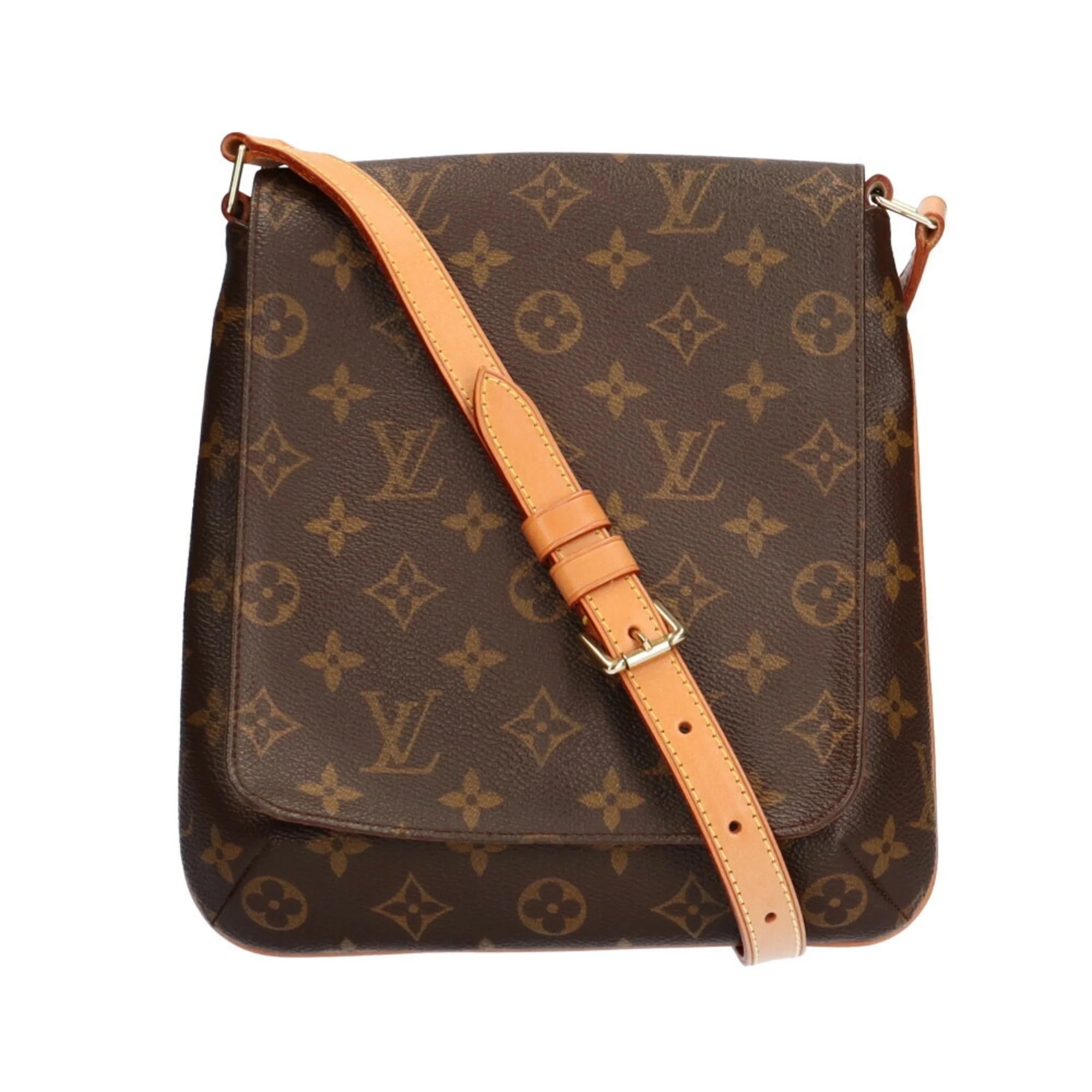 Brown Canvas Shoulder Bag L7037