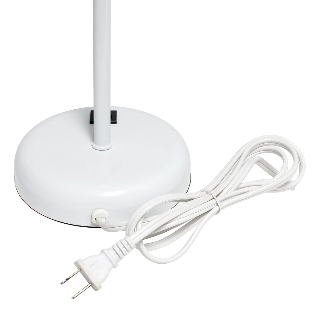 Aqua White Stick Lamp with Fabric Shade V32206