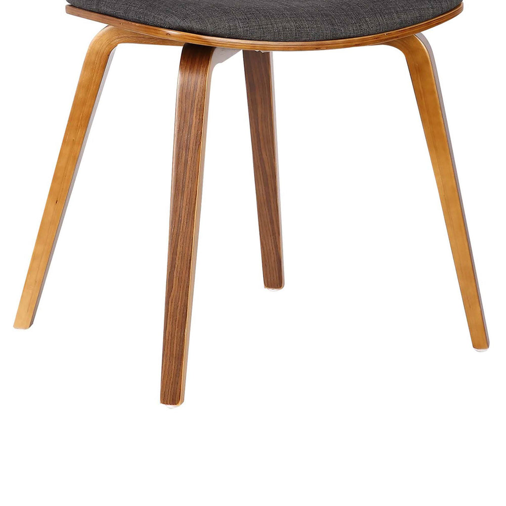 Charcoal/Walnut Mid-Century Dining Chair N630