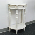 Antique White Half Moon Console Table O519