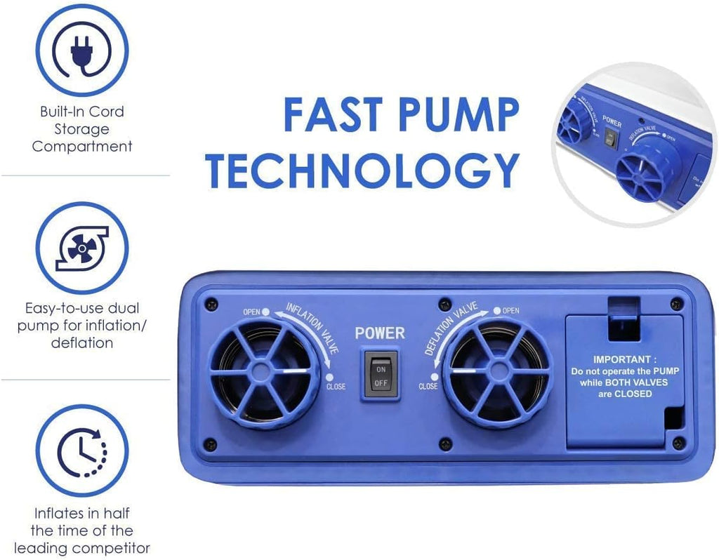 Luxury 15 Inflatable Twin Air Mattress with Built-in Dual Pump G997814