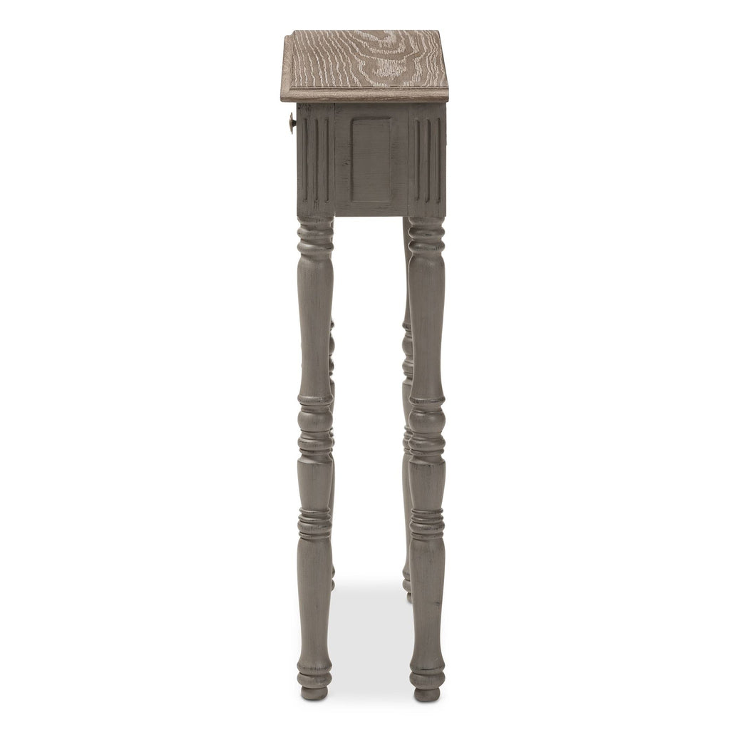 Brown Finished 1-Drawer Console Table L200
