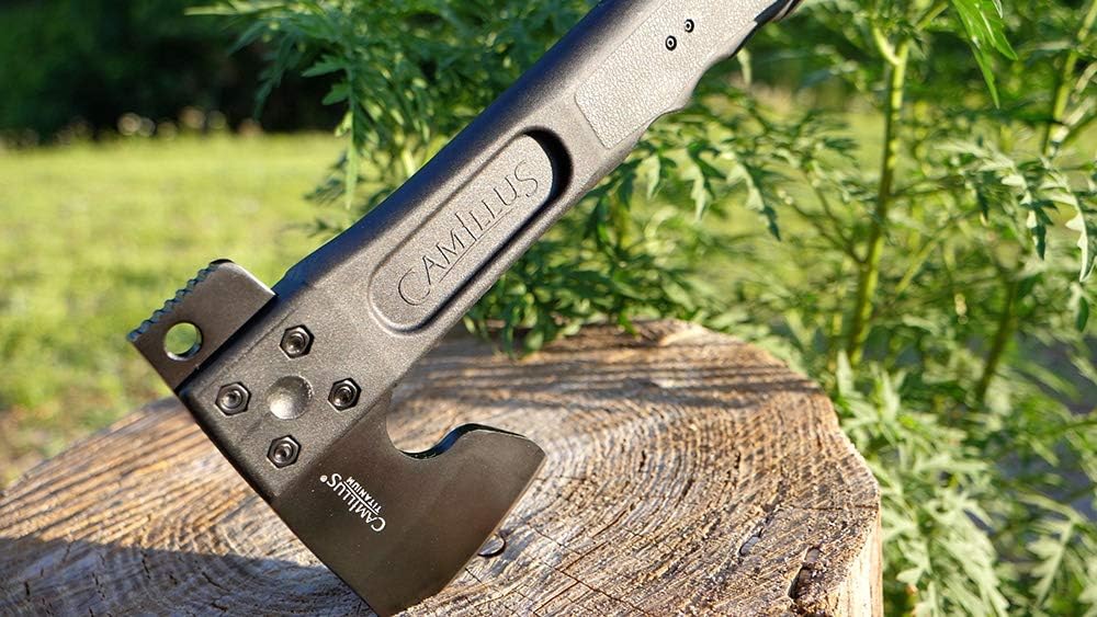 Black Hatchet with Folding Saw & Sheath C321