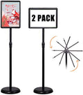 2 Pack Aluminum Sign Stand with Heavy Round Base O4063