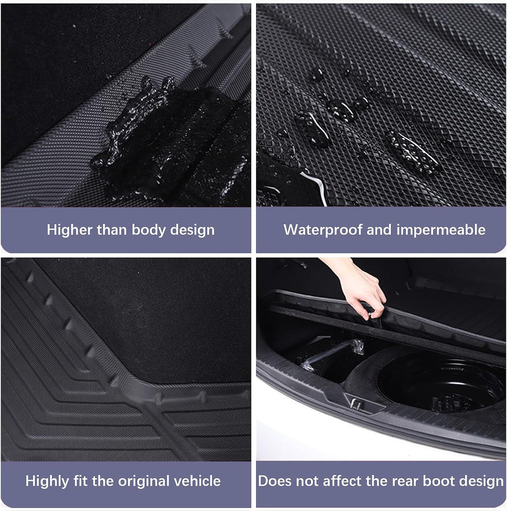 Black TPO Waterproof Rear Cargo Tray Trunk Floor Mat C184275