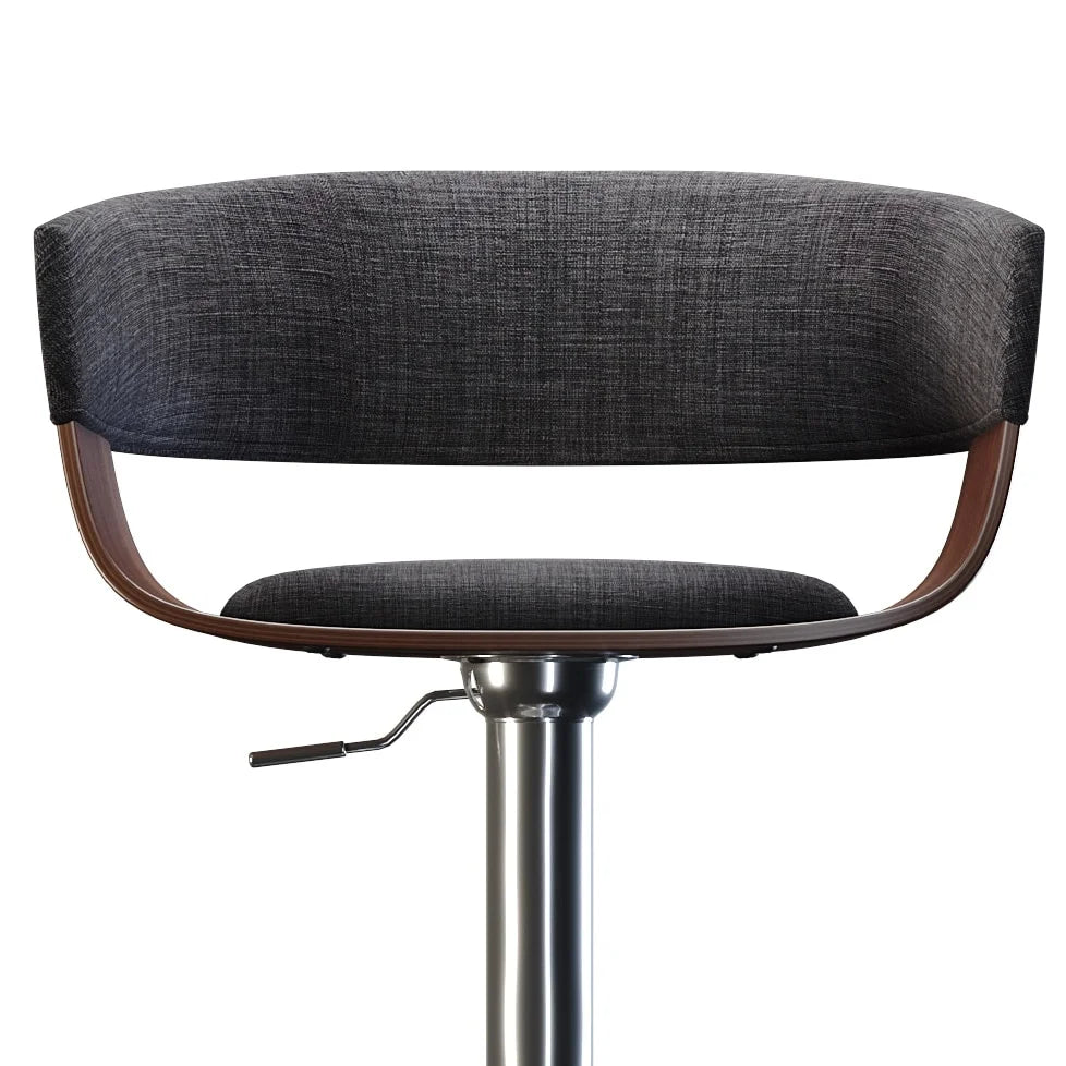 Light Grey Adjustable Swivel Bar Stool X331