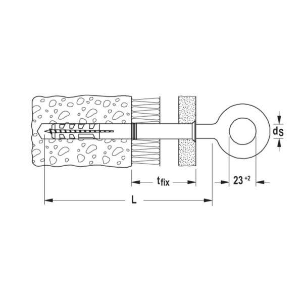 Scaffold Steel Eyebolt GS 12 L3710