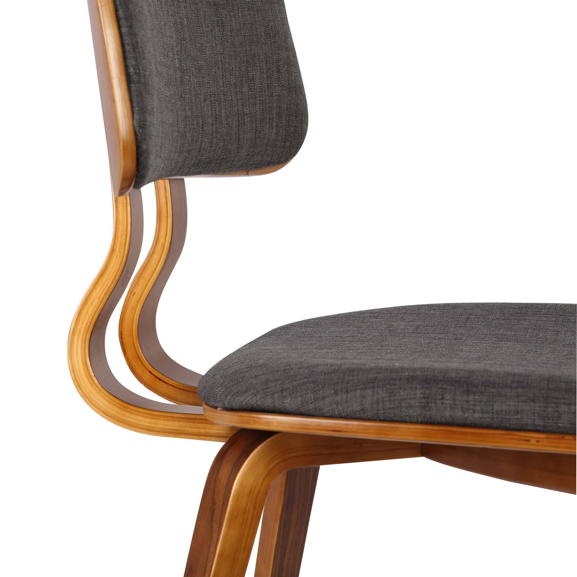 Charcoal/Walnut Mid-Century Dining Chair N630