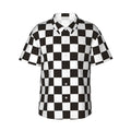 Black and White Checkerboard Hawaiian Shirts F34513