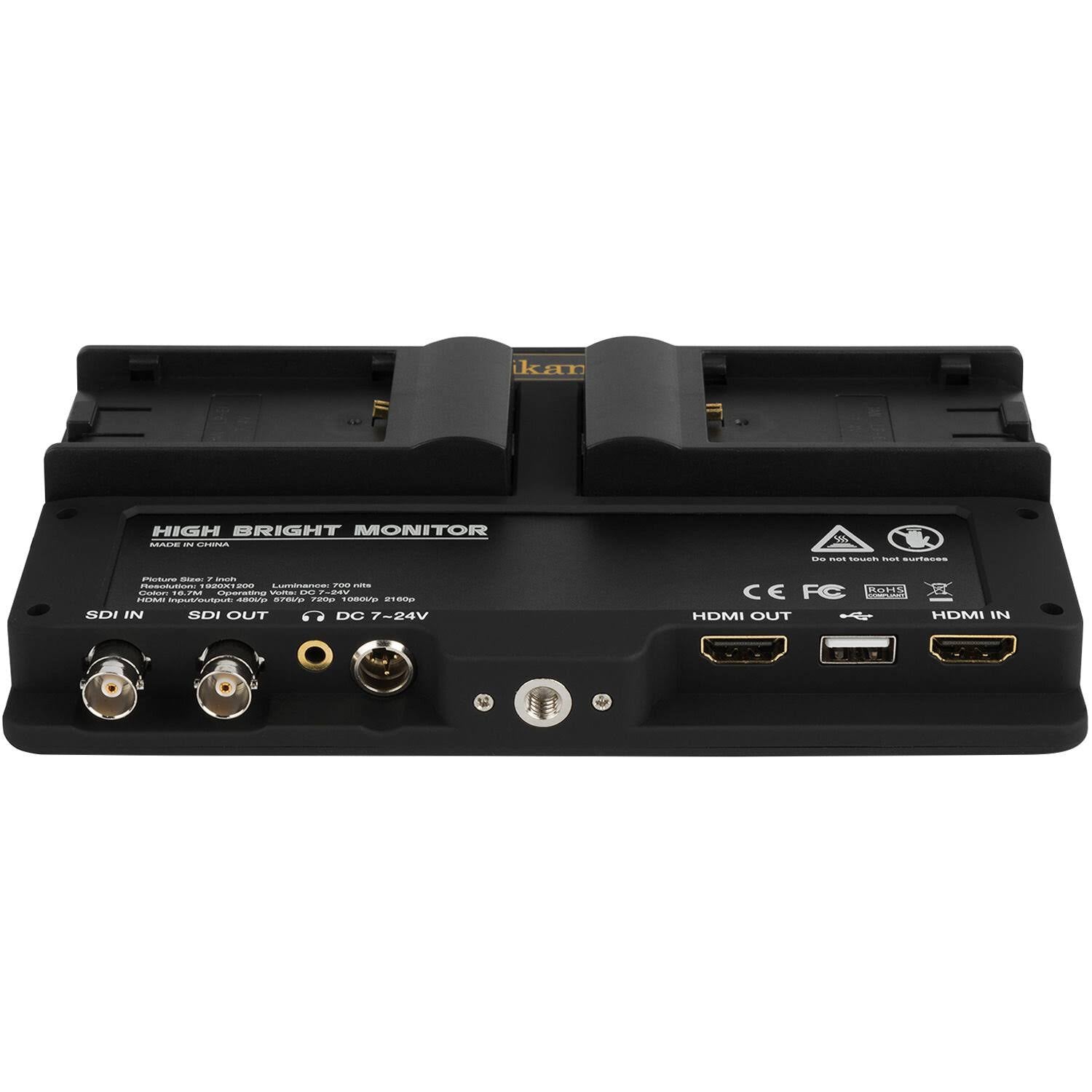 7-Inch 4K HDMI/3G-SDI On-Camera Monitor W3394