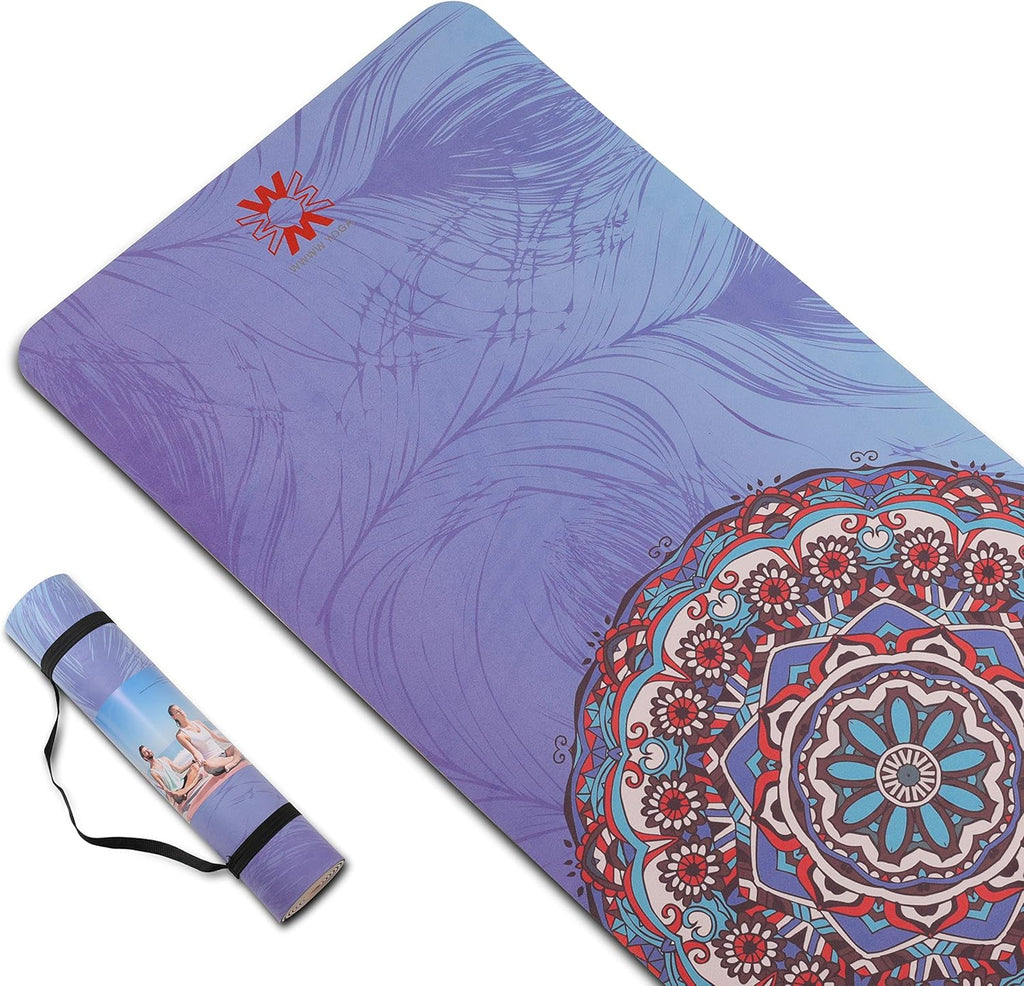 Eco Friendly Suede Yoga Mat with Carrying Strap X46060