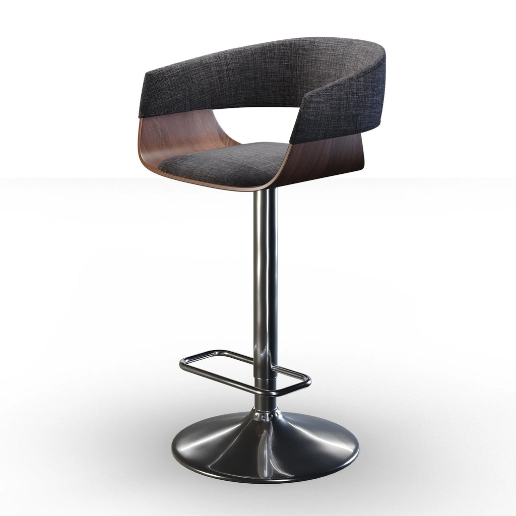 Light Grey Adjustable Swivel Bar Stool X331