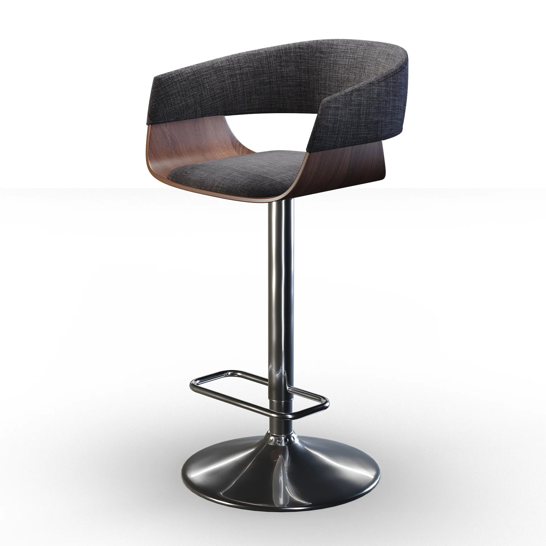Light Grey Adjustable Swivel Bar Stool X331