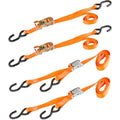 Orange Ratchet and Cam Buckle Tie-Down Straps U584