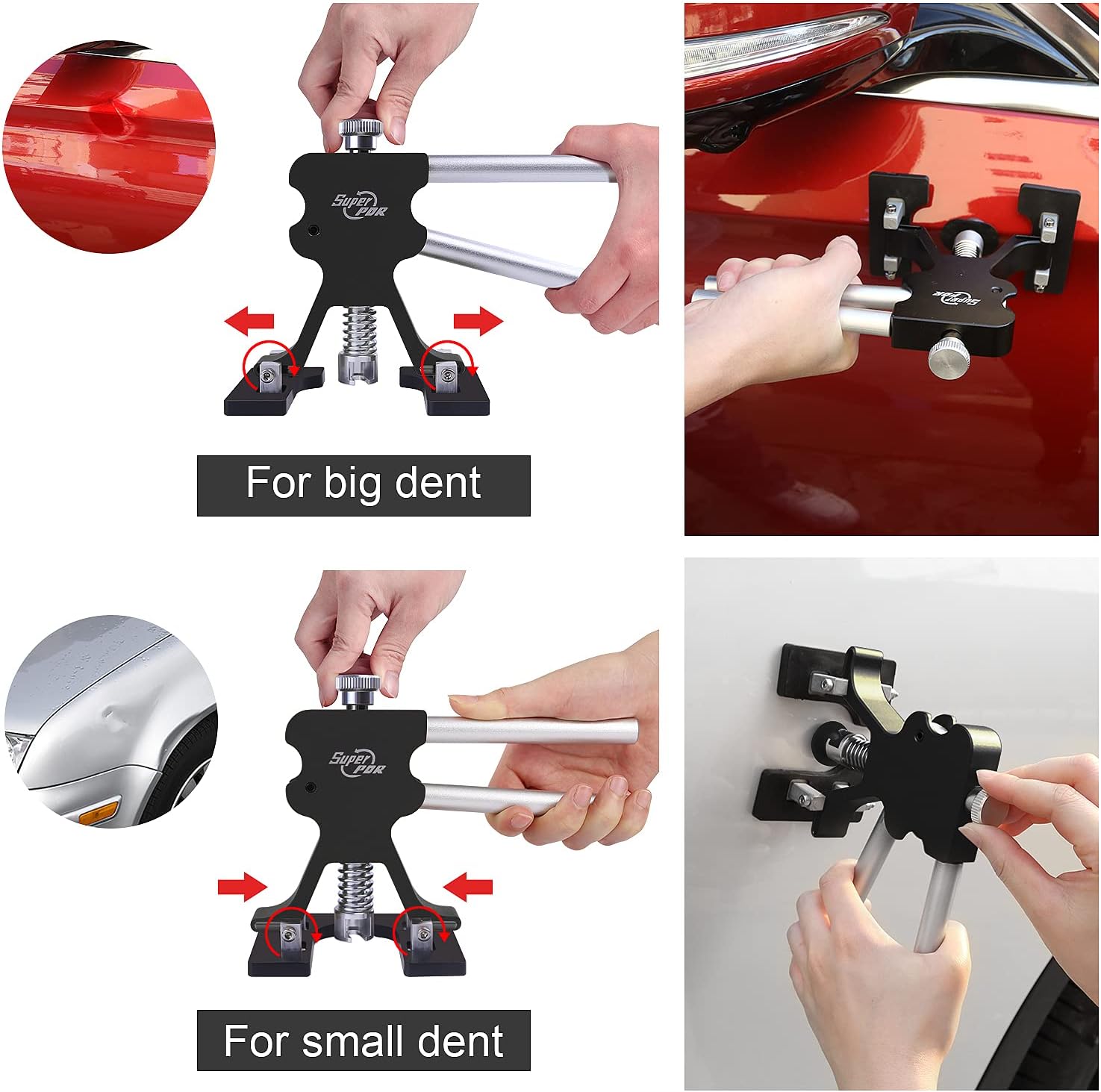 Paintless Auto Dent Removal Tools Set with Dent Pull Tabs H945