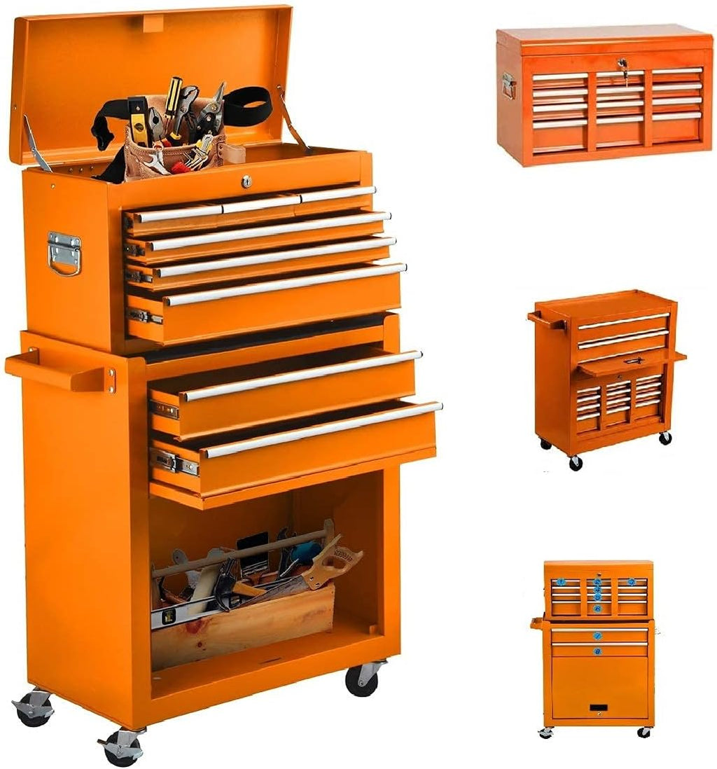 Blue 8-Drawer Rolling Tool Chest with Lockable Drawers X61935
