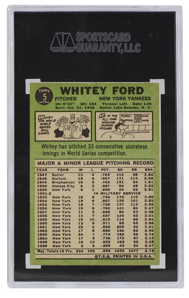 1967 Topps #5 Baseball Card SGC 8 NM-MT U98399