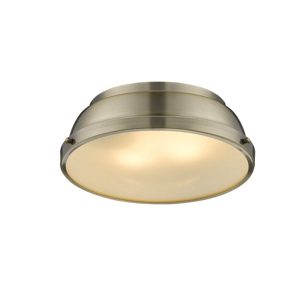 Aged Brass Flush Mount Light D578