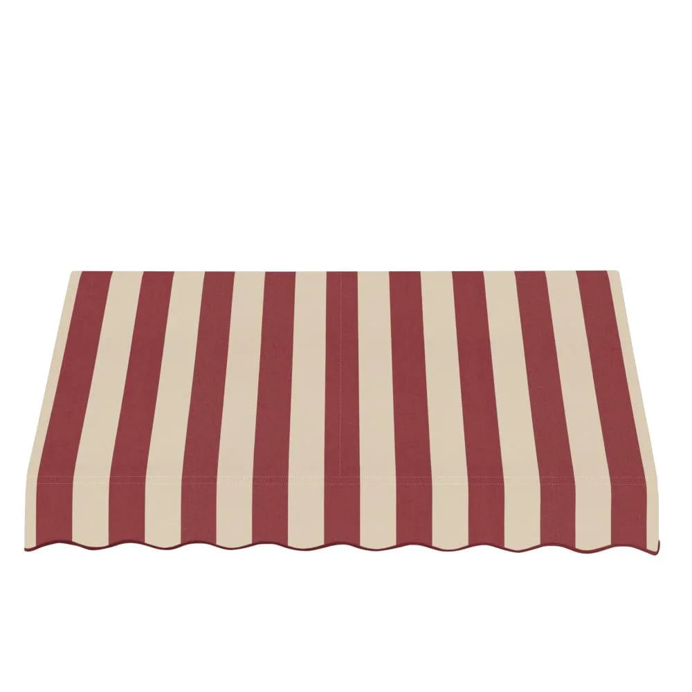 Burgundy/Tan Stripe Acrylic Fixed Awning O5120