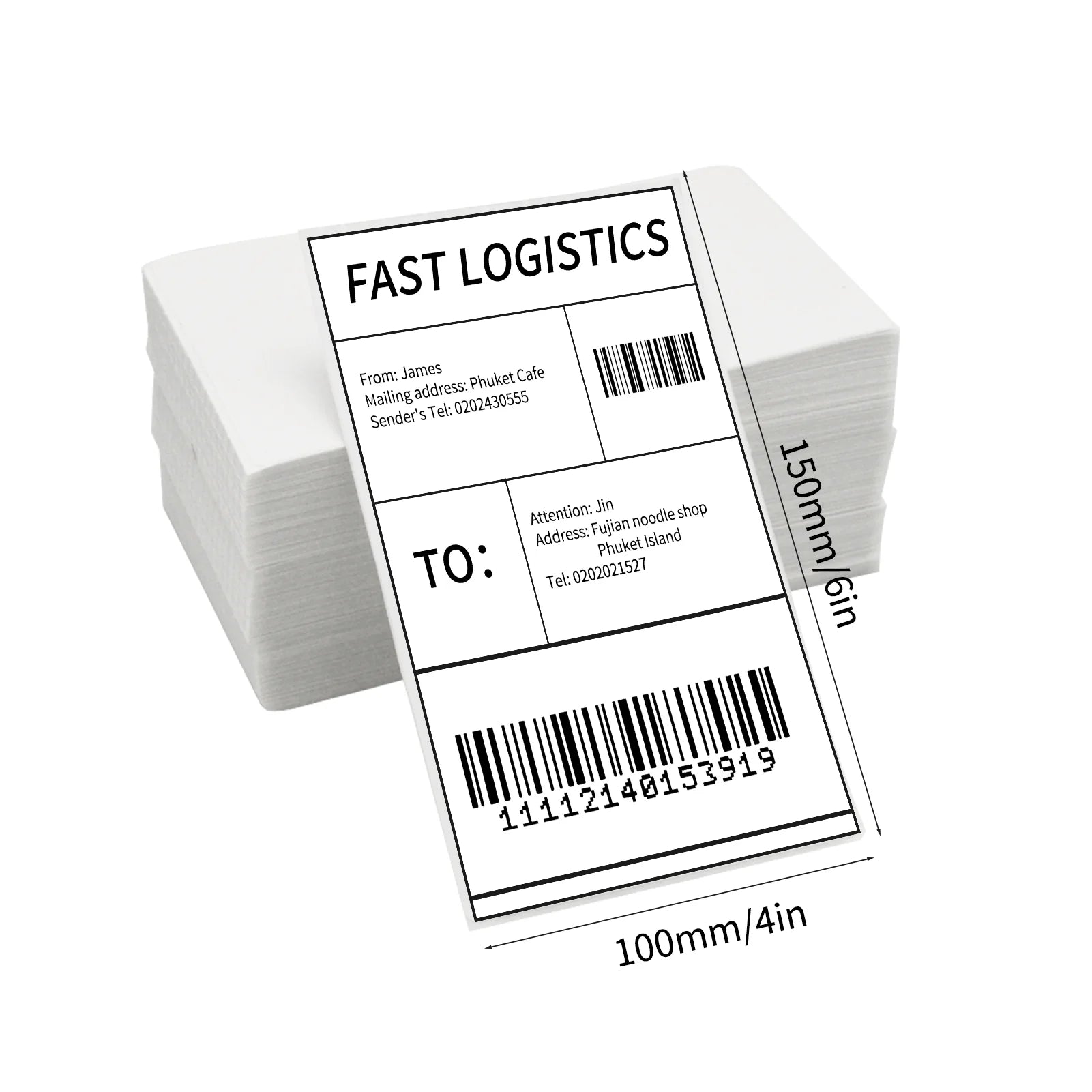 4x6 Thermal Labels 500 Labels D705