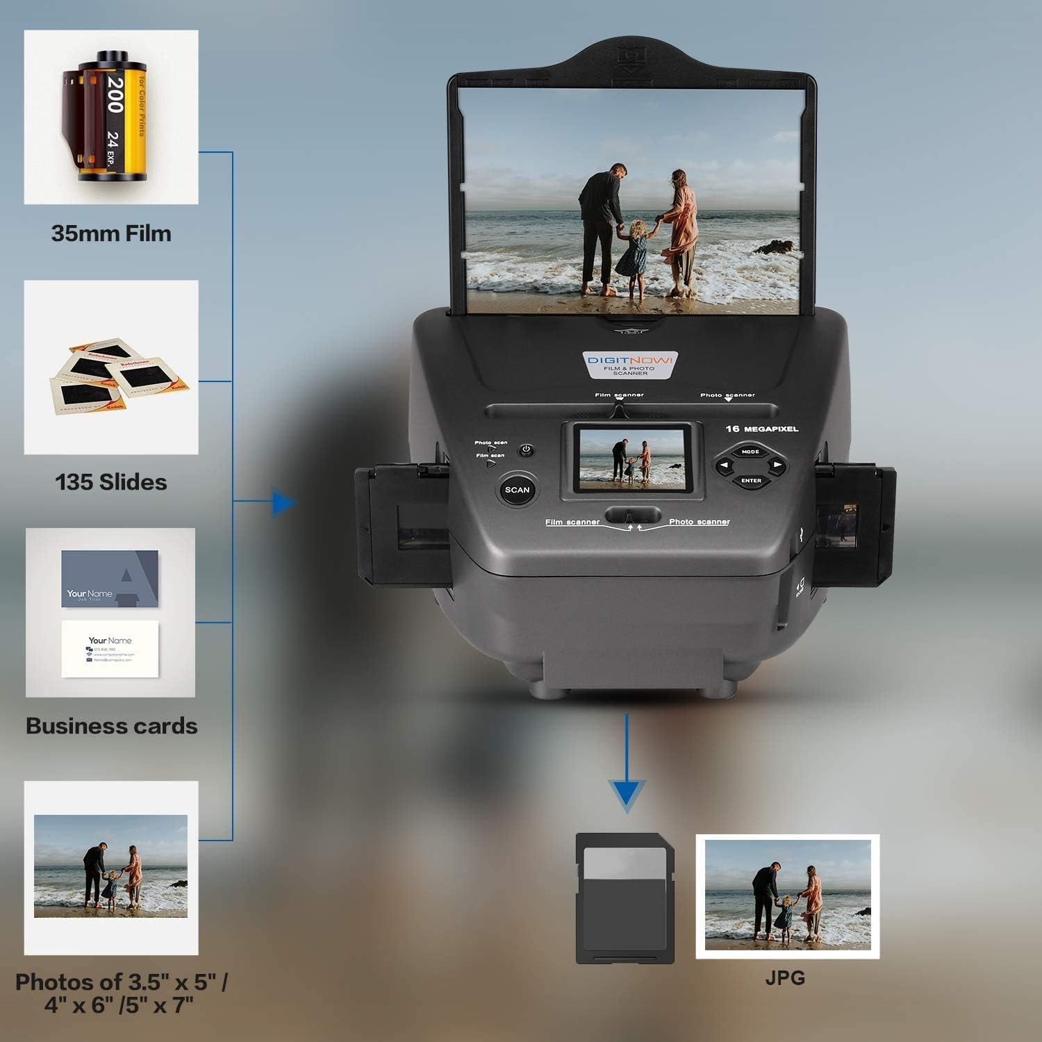 16MP Film Scanner with 2.4 LCD Screen D110434