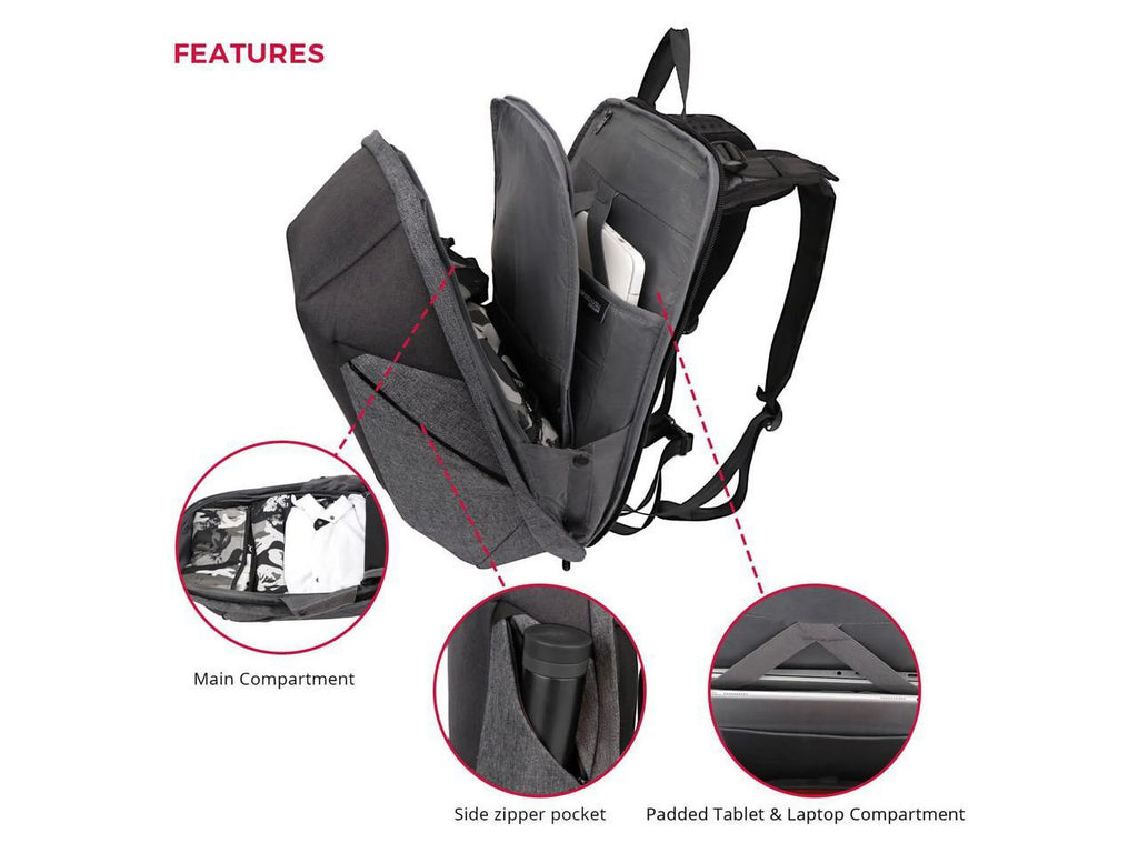 Gray Backpack for 15.6" to 16" Notebook T303
