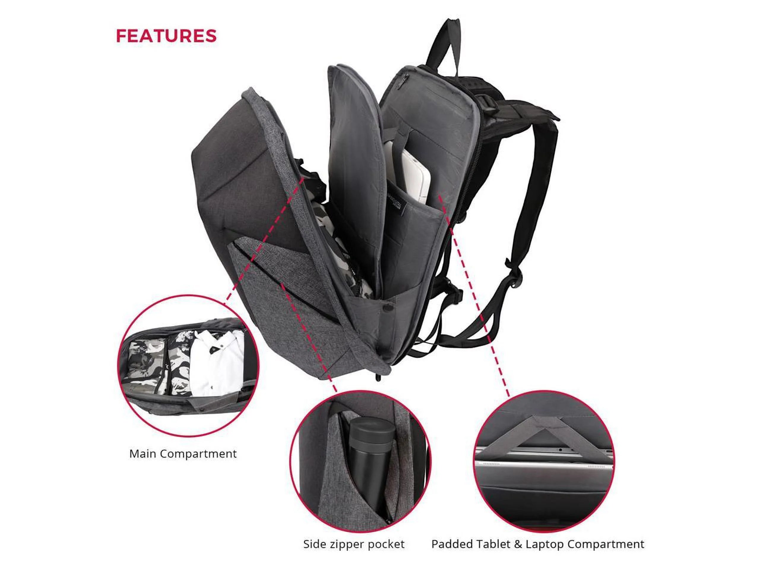 Gray Backpack for 15.6" to 16" Notebook T303