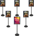Black Aluminum Snap Open Frame Poster Sign Stand 11x17 Inch K5906