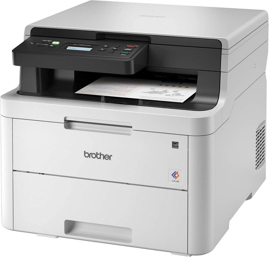 Compact Digital LED Color All-in-One Printer with Flatbed Copy & Scan, Wireless Duplex Printing, 25 ppm, 600x2400 dpi X42166