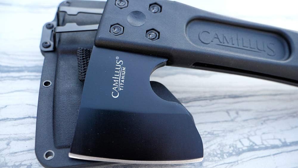 Black Hatchet with Folding Saw & Sheath C321