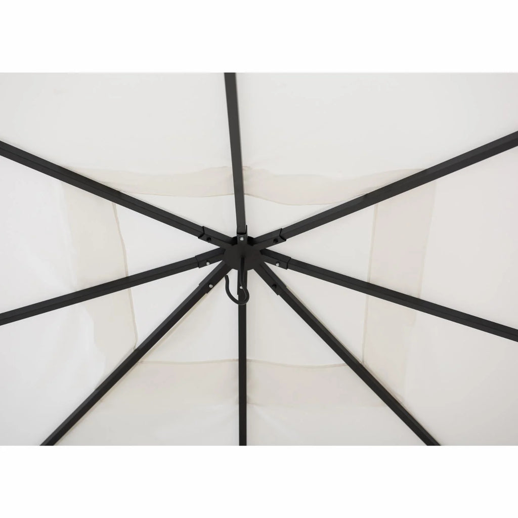 Black and White Steel Gazebo W260
