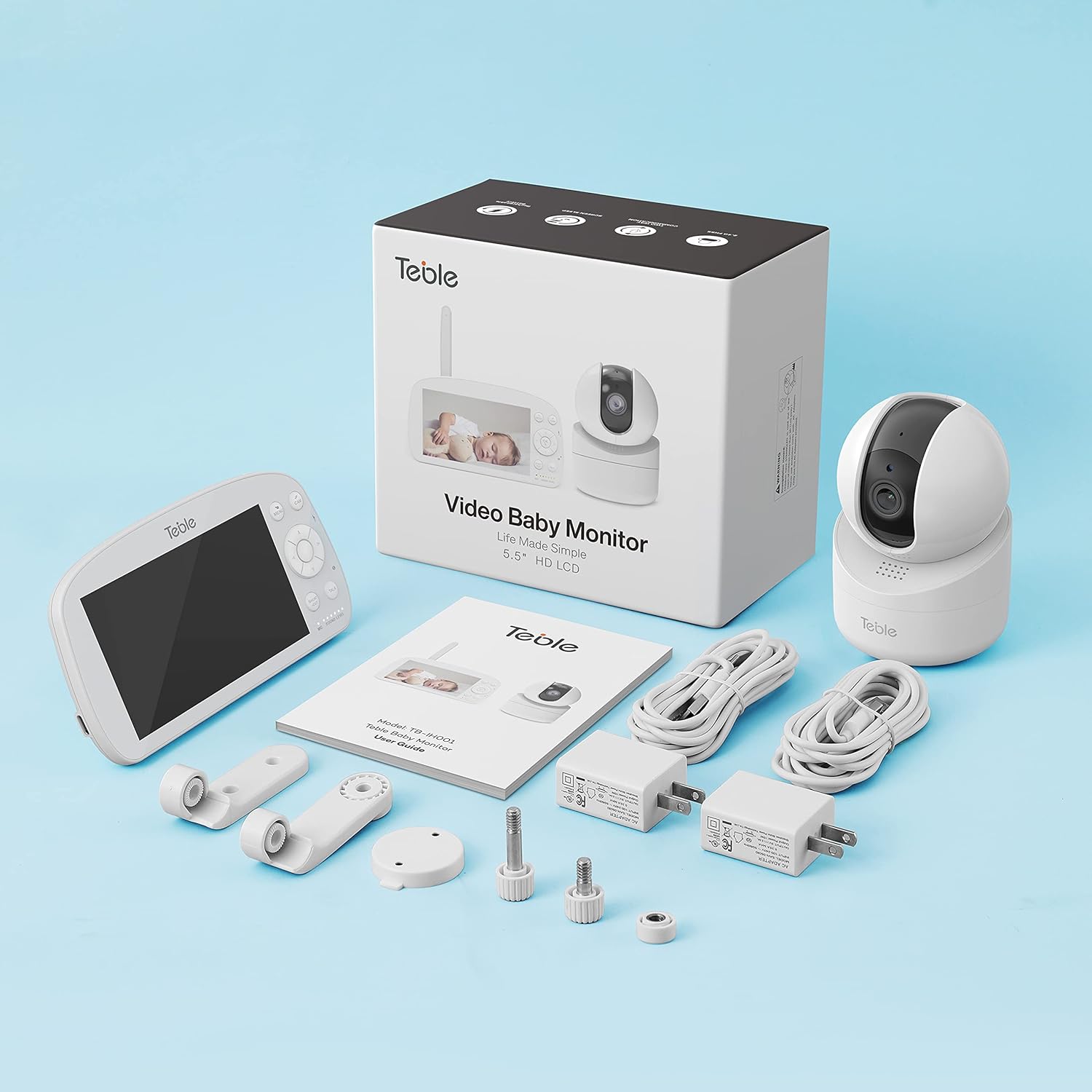 5.5" 720p HD Video Baby Monitor with Camera and Audio K605985