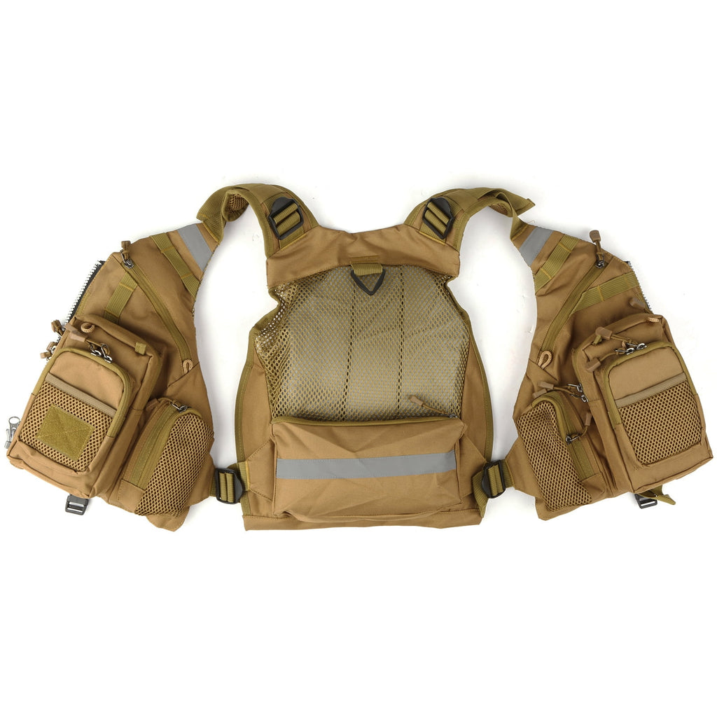 Breathable Padded Fishing Life Jacket Swimming Sailing Waistcoat Utility Vest Floatation Device O744511