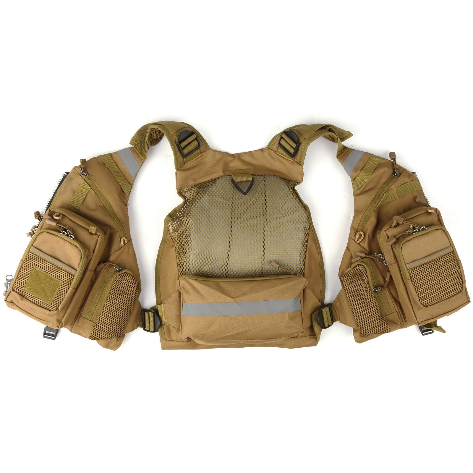Breathable Padded Fishing Life Jacket Swimming Sailing Waistcoat Utility Vest Floatation Device O744511
