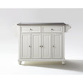 White/Silver Wood Kitchen Island O37859