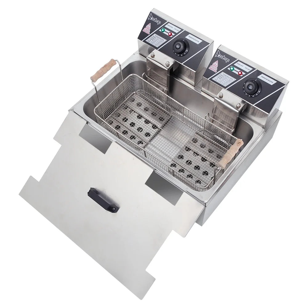 Stainless Steel Electric Deep Fryers with Baskets L4852