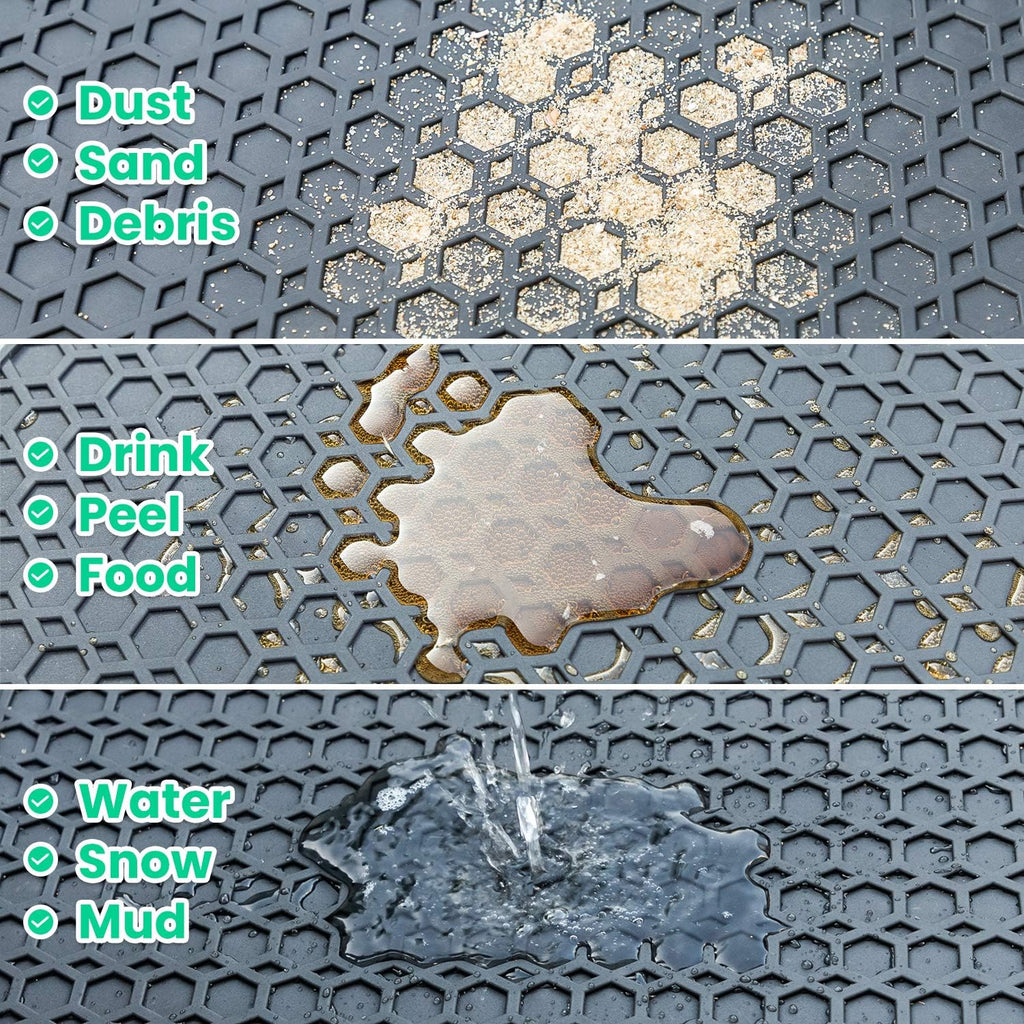Black 4PCS Heavy Duty Rubber Floor Mat X167681