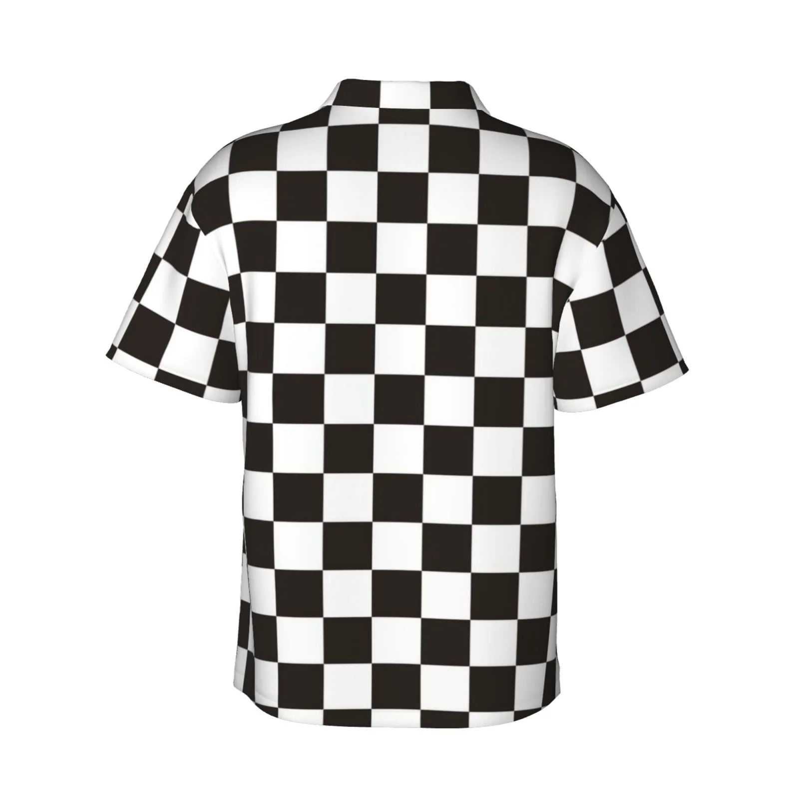 Black and White Checkerboard Hawaiian Shirts F34513