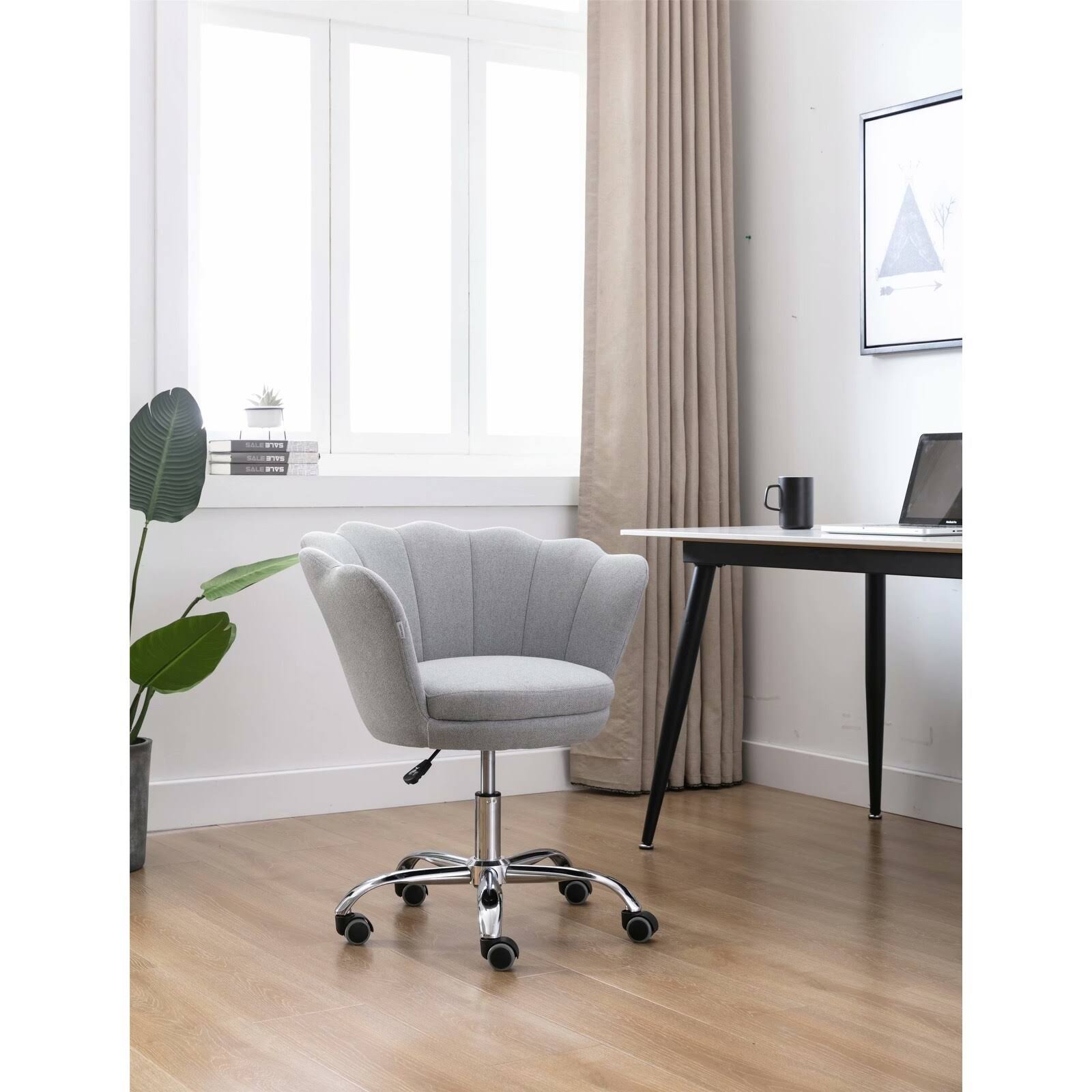 Light Grey Swivel Shell Chair W435307