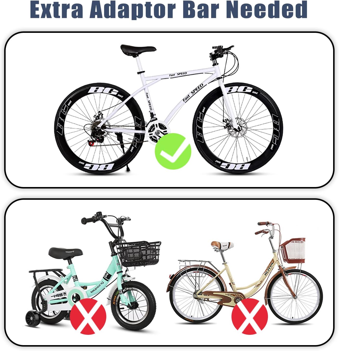 3 Bike Car Rack Trunk Mount Foldable Bicycle Carrier Pack of 2 U999466
