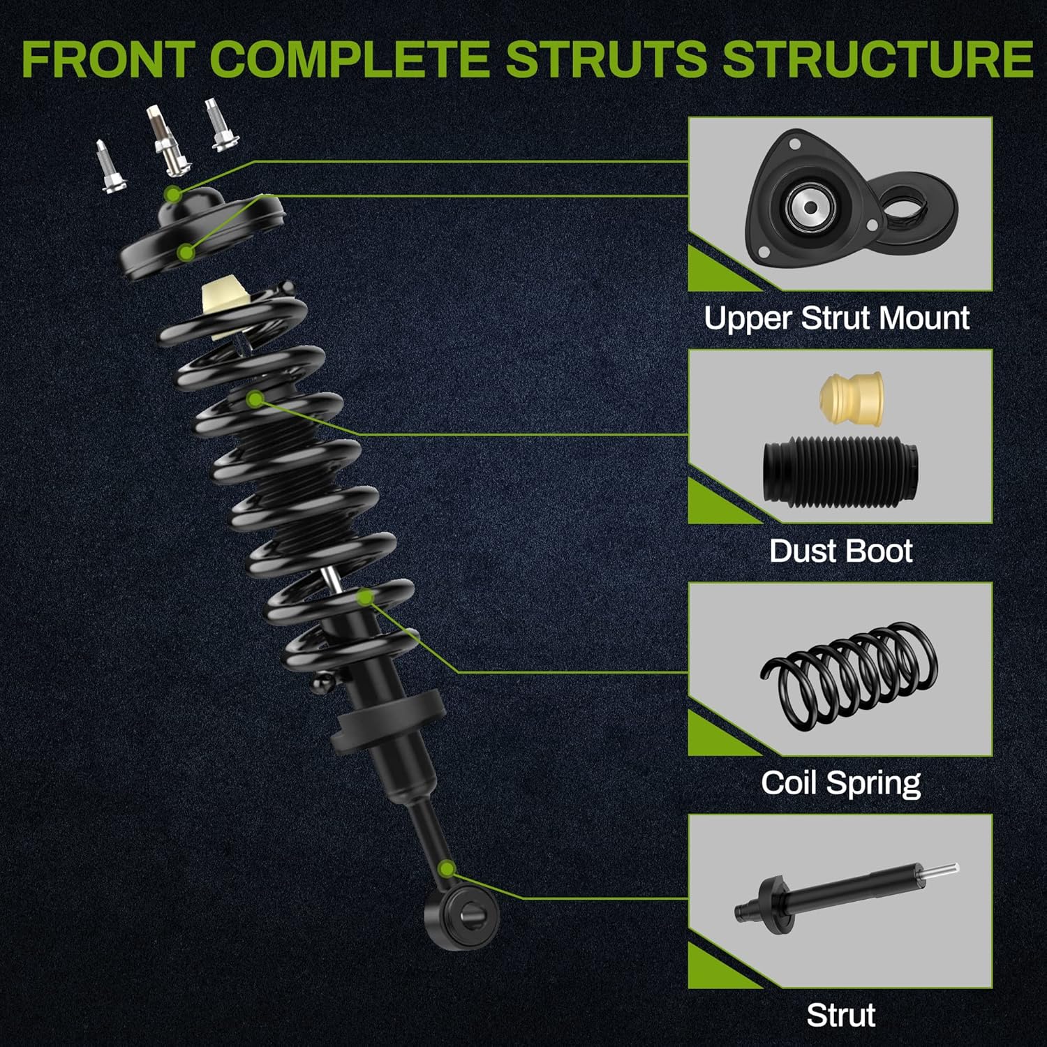 Complete Struts Front & Rear Shock Absorber E455