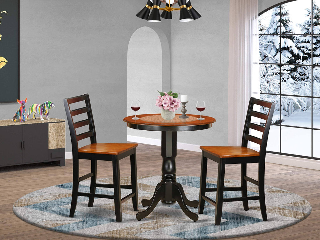 3 PC Counter Height Table and 2 Kitchen Bar Stool R793077