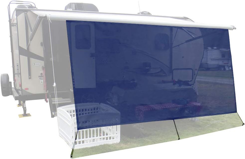 Black Mesh RV Awning Sunshade Screen C892217