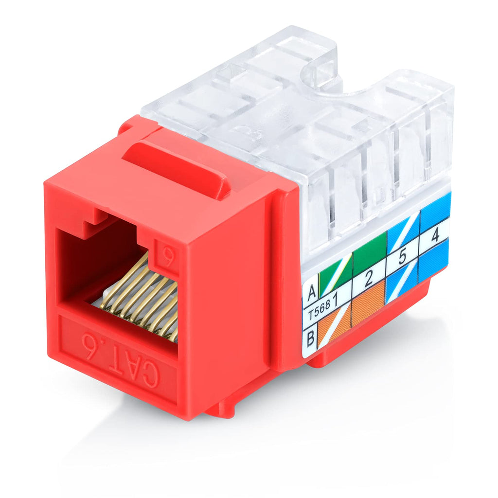 50-Pack White Cat6/5e Keystone Jack M456